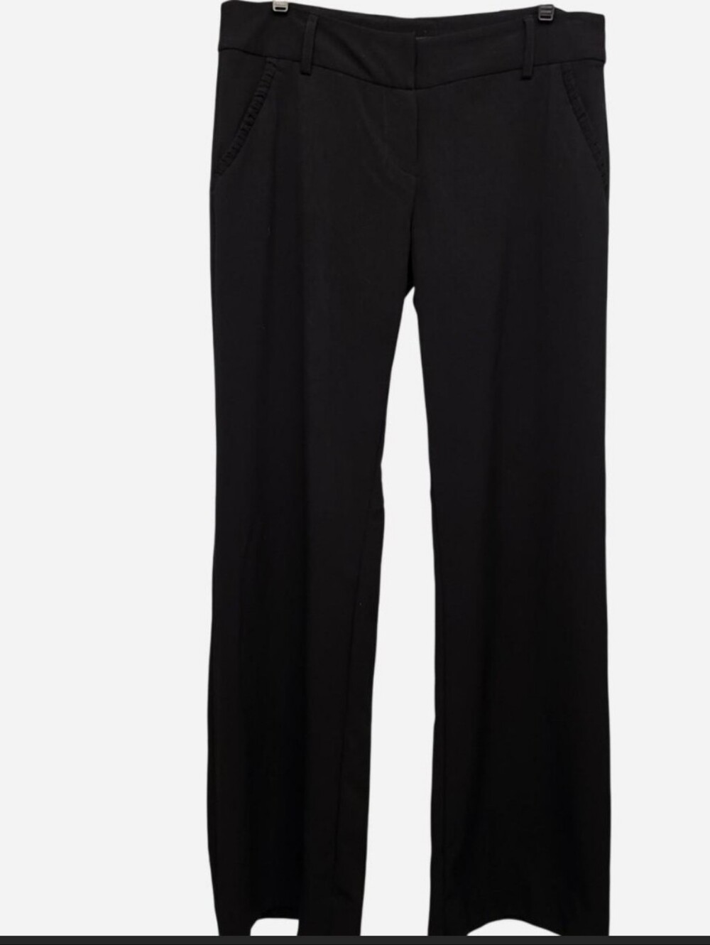Y2k Corporate XOXO Vintage black Low-Rise Bootcut Trousers with belt loops
